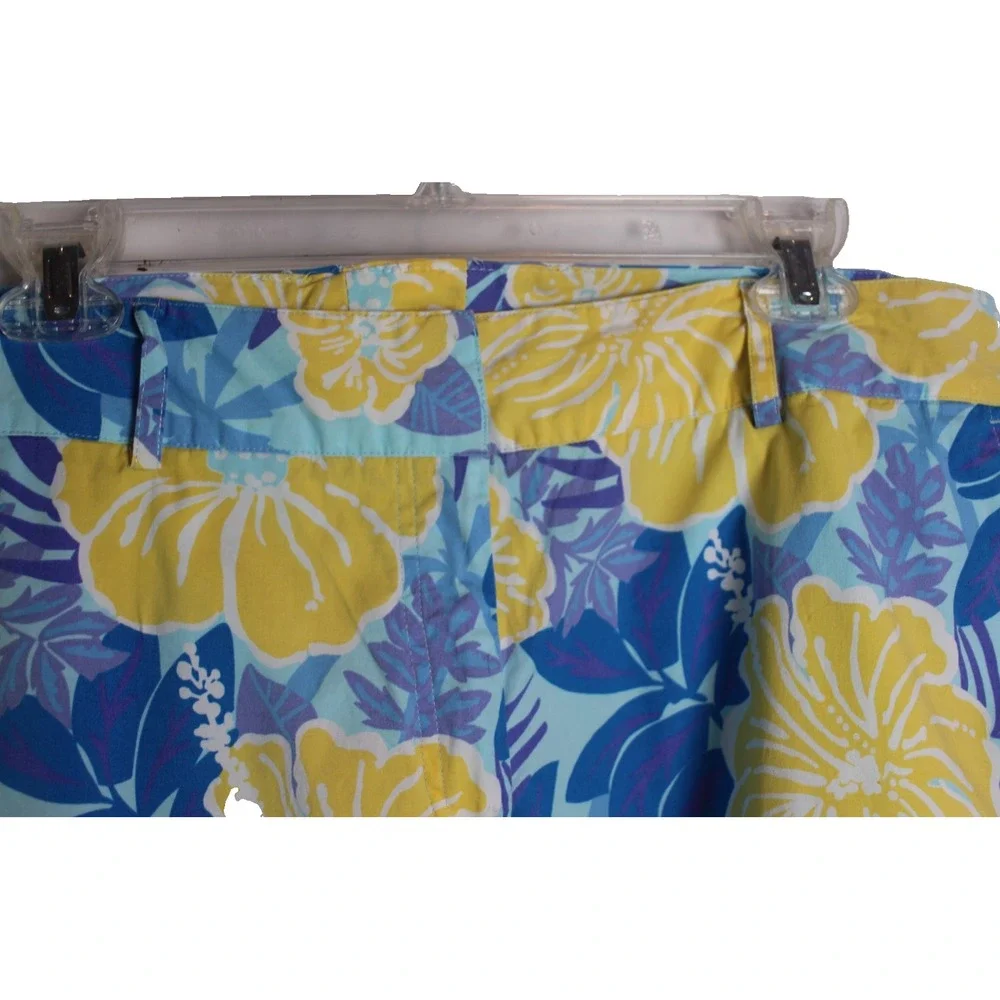 Lilly Pulitzer Womens 14 Tropical Floral Bermuda Shorts Altered 37 1in Waist